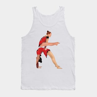 A women’s pair doing straddle on bridge Tank Top